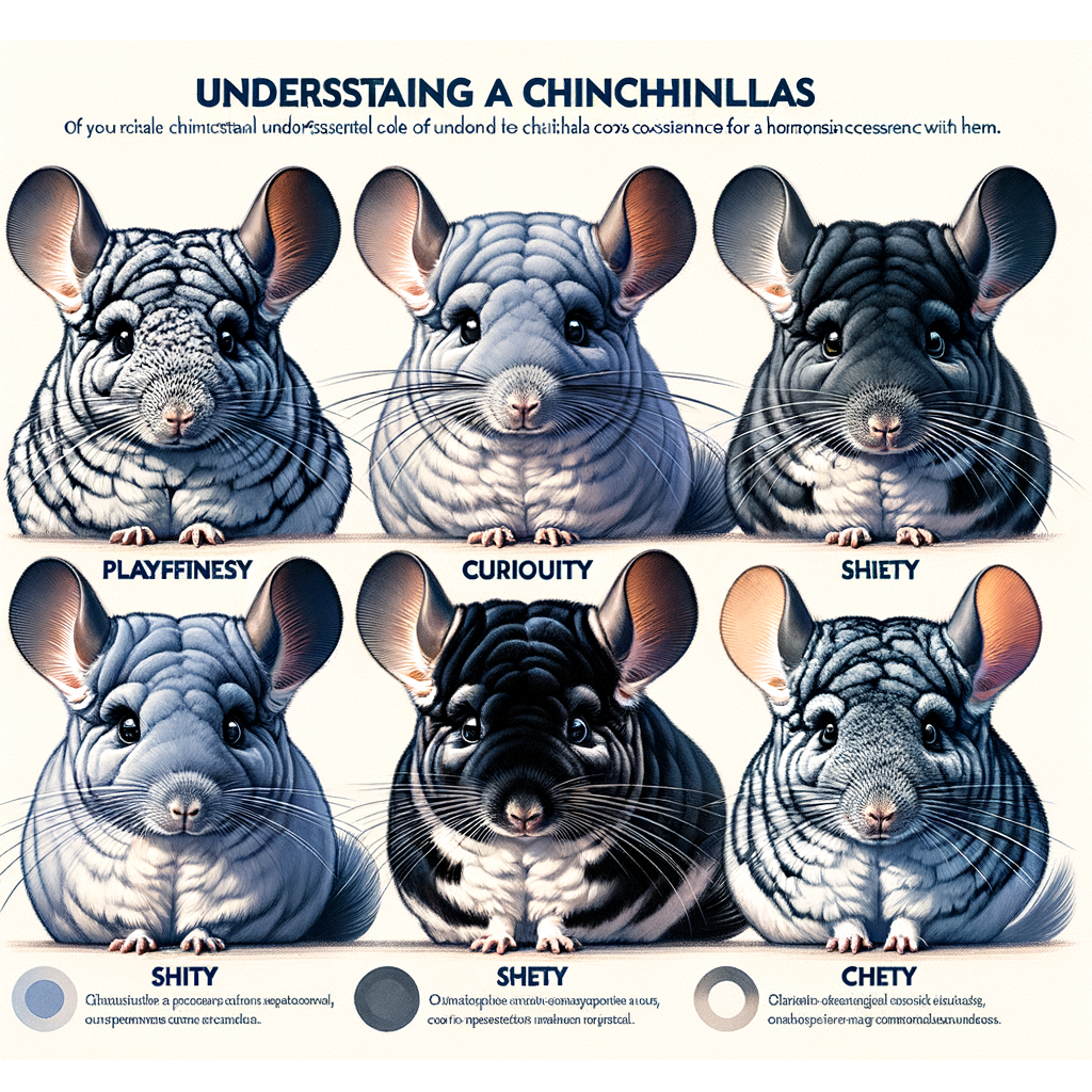 Variety of chinchillas showcasing individual quirks and unique personality traits, emphasizing the importance of understanding chinchilla behavior patterns for harmonious co-existence.