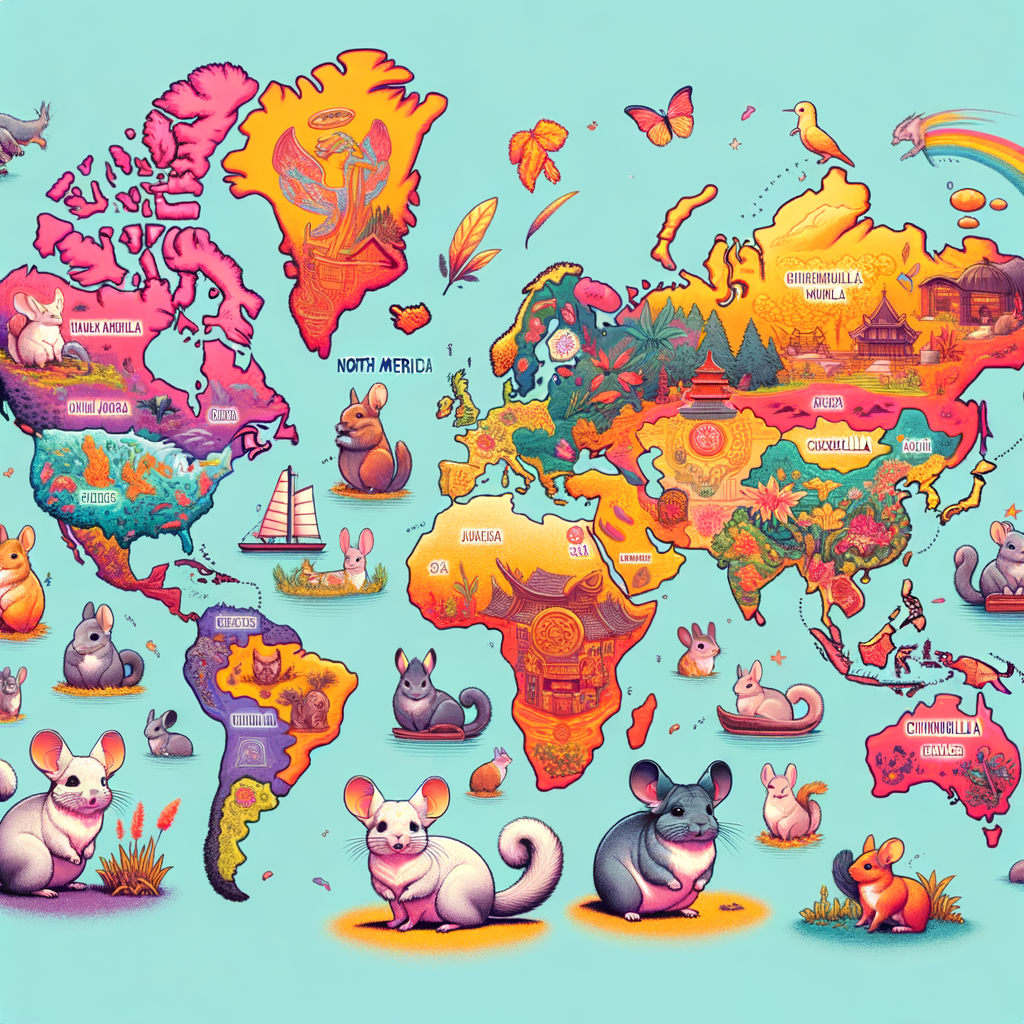 Vibrant global map illustrating international Chinchilla stories, showcasing Chinchilla cultural significance, folklore, and mythology from different cultures worldwide.