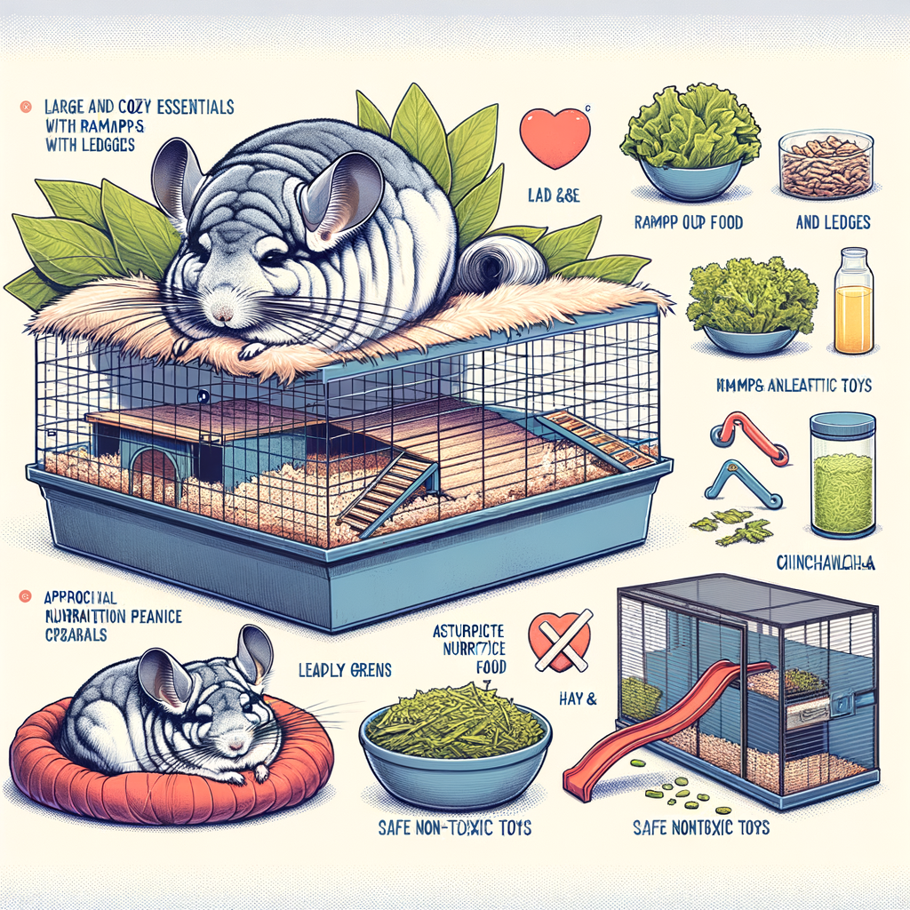 Chinchilla demonstrating healthy sleep habits in a comfortable cage, showcasing Chinchilla Sleepover Essentials for Overnight Stays as part of a comprehensive Chinchilla Care Guide.