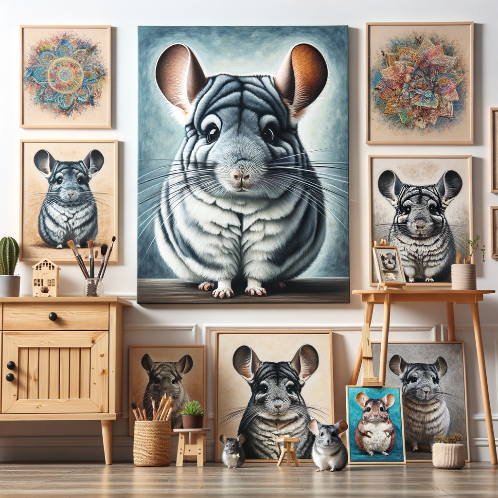 Chinchilla DIY Art Gallery showcasing a variety of unique homemade Chinchilla creations, highlighting the joy and creativity of DIY Pet Art and Chinchilla DIY Projects.